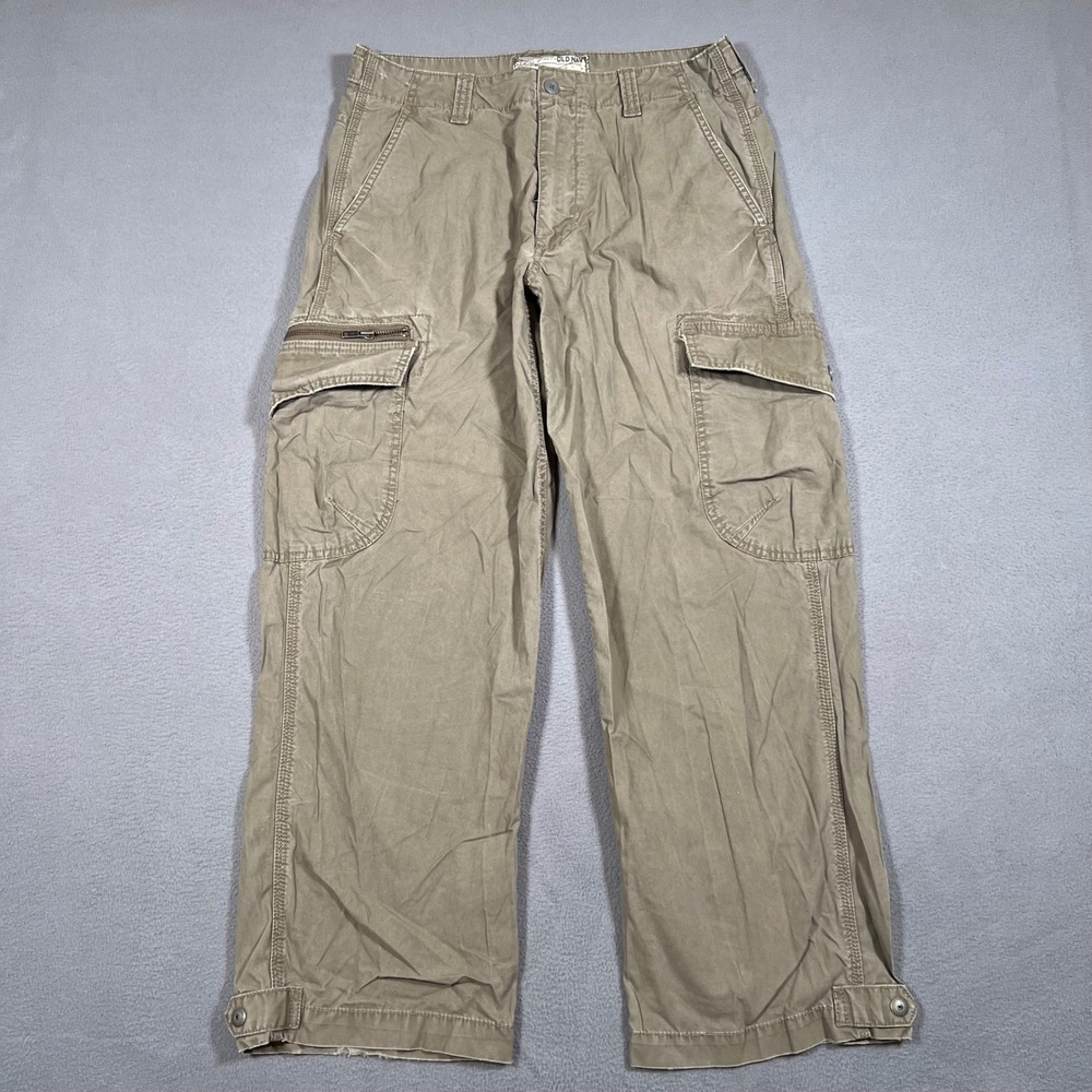 Vintage Old Navy Cargo‎ Pants Mens 31x28 Olive Green Military Utility Y2K